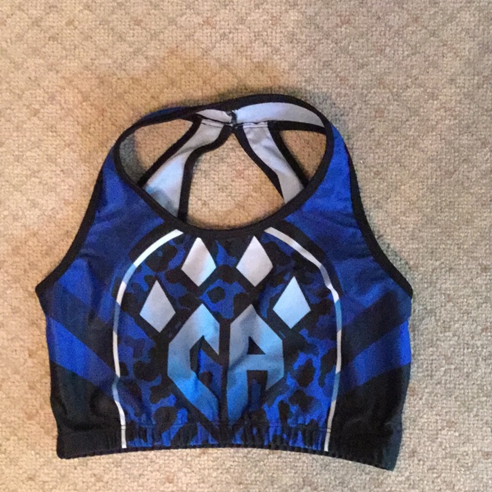 New CA cheer athletics sports bra practice wear AM